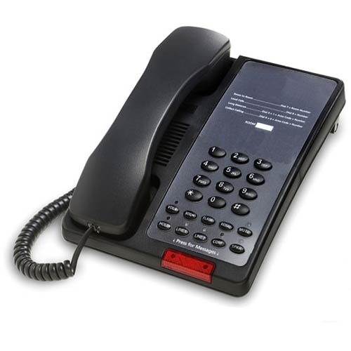 38B2S B | Black Two Line Hotel Telephone w/ Speakerphone | Bittel | 38B2S B, Guest Room Phone, Hospitality Phone, Hotel Phone