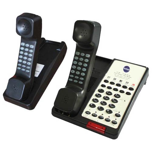 38DCTS S 10B | Black 2-Line 1.9 GHz Dect Cordless Phone w/ 10 Guest Service Buttons and Speakerphone | Bittel | 38DCTS-S-10B, 38DCTS S 10B, 38DECT-2-10S, Hospitality Phone, Guest Room Phone, Hotel Phone