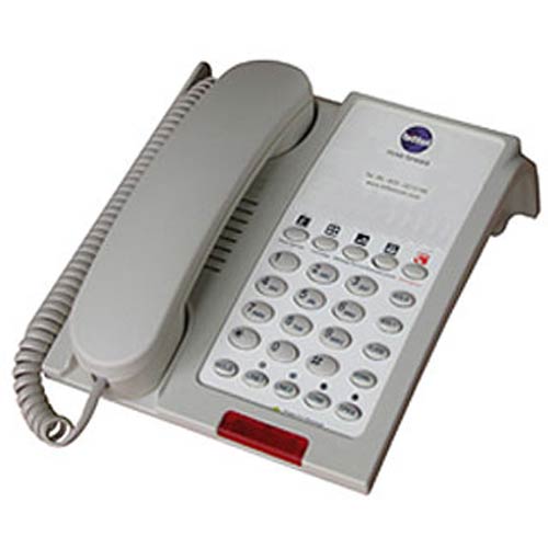 48AS 5SC | Cream Single Line Hospitality Phone w/ 5 Guest Service Buttons and Speakerphone | Bittel | 48AS 5SC, 48 Series Telephones, Hospitality Phone, Guest Room Phone, Hotel Phone, 48 Series