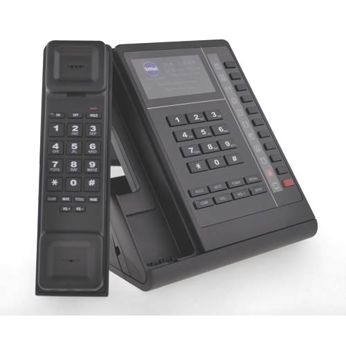 UNODSS 2 10B | Black Cordless 1.9GHz DECT 2-Line Hospitality Phone w/ 10 Guest Service Buttons and Speakerphone | Bittel | UNODSS-2-10B, UNO Series Phones, Hospitality Phone, Guest Room Phone, Hotel Phone, DECT Hotel Phone, DECT Hospitality Phone