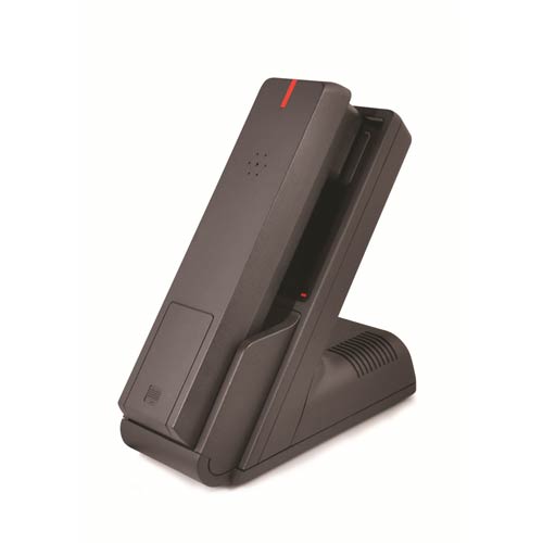 UHS2 B | Black 2-Line 1.9GHz DECT Cordless Handset & Charging Dock for UNO Series Cordless Hospitality Speakerphones | Bittel | UHS2-B, UNO Series Phones, Hospitality Phone, Guest Room Phone, Hotel Phone, DECT Hotel Phone, DECT Hospitality Phone