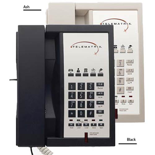 Telematrix 3302MWD5 A 2-Line Hospitality Speakerphone - Ash