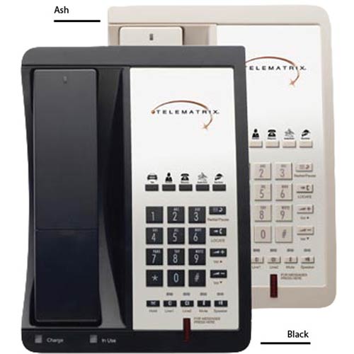 Telematrix 9602IP MWD5 DECT 6.0 B 2-Line DECT Hospitality Speakerphone with 5 Guest Service Keys - Black