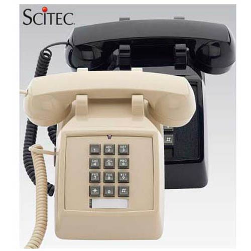 2510D E A | Single-line Desk Phone with Electronic Ringer - Ash | Scitec | 25101, Standard Series, Office Phone, Warehouse Phone, Hospitality Phone