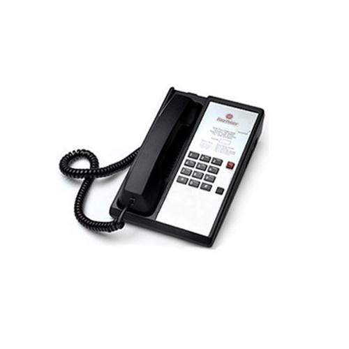 Diamond Black | Single-line Hospitality Phone - Black | Teledex | DIA653091, Diamond Series, Hospitality Phone, Guest Room Phone, Lobby Phone, 00G1200