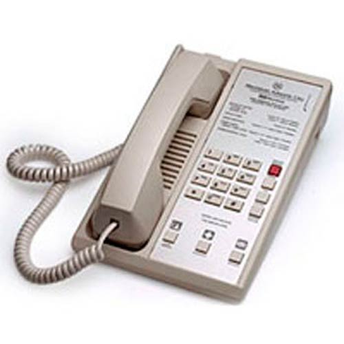 Diamond Plus 3 A | Single-line Hospitality Phone with 3 Guest Service Buttons - Ash | Teledex | DIA65739, Diamond Series, Hospitality Phone, Guest Room Phone, Lobby Phone, 00G1230