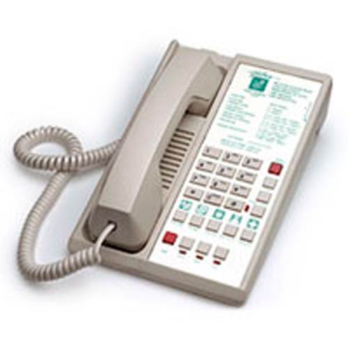 Diamond L2-5E A | 2-line Hospitality Phone with 5 Guest Service Buttons - Ash | Teledex | DIA67159, Diamond Series, Hospitality Phone, Guest Room Phone, Lobby Phone, 2-Line, 00G2110-005