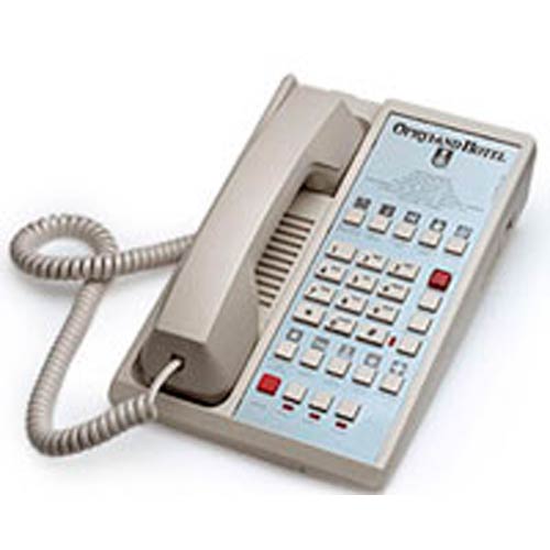 Diamond L2-10E A | 2-line Hospitality Phone with 10 Guest Service Buttons - Ash | Teledex | DIA67259, Diamond Series, Hospitality Phone, Guest Room Phone, Lobby Phone, 2-Line, 00G2110-010