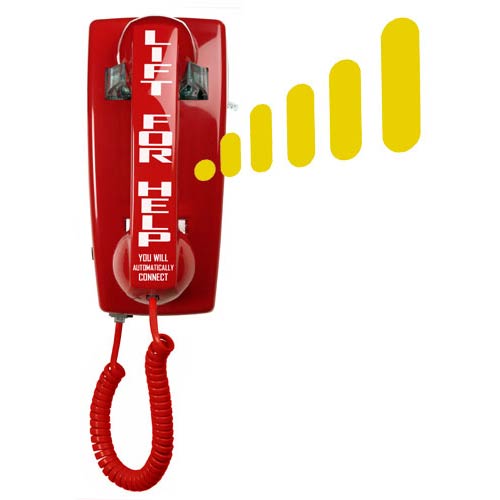 5501 AD-EL | Omnia Auto-Dial Elevator/Help Phone | Asimitel | Asimitel Telephones, Omnia Telephones, Elevator Telephones
