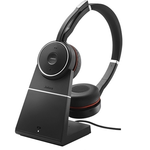 Jabra Evolve 75 SE, Wireless Bluetooth, Stereo, with Charging Stand, MS, with Link 380-A