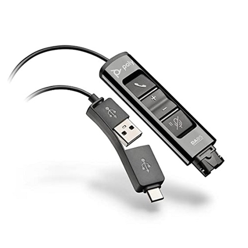 HP Poly DA75 QD to USB-A and USB-C Digital Audio Processor