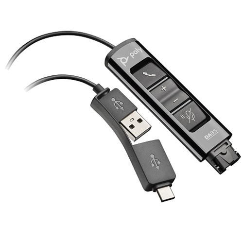 HP Poly DA85-M QD to USB-A and USB-C Digital Audio Processor for Microsoft Teams