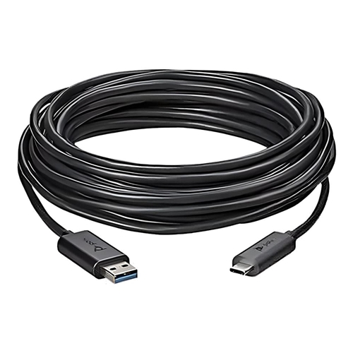 HP Poly 10M active optical USB 3.1 cable, Type A to C. Slim type C connector shell