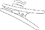 43220-01, 43220-01 Clothing clip for H-Series Headsets, Plantronics,  4322001, Clothing, Clip