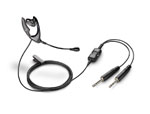 Plantronics MS200 Commercial Aviation Headset (2 plugs)