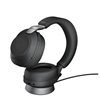 Jabra Evolve 2 85 Wireless Headset Link 380a MS Stereo with Stand- Black