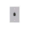 PanelCrafters PC-G1660-E-P-C | CAT5e feedthrough single gang wall plate., White