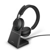 Jabra Evolve2 65 Wireless Headset Link 380a MS Stereo Stand - Black