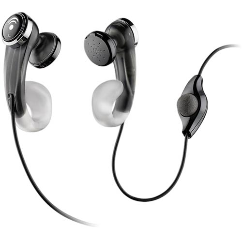MX203S X1S White | Stereo Earbud, Flex-Grip, Windsmart Tech. Call Answer/End for Verizon Phones | Plantronics