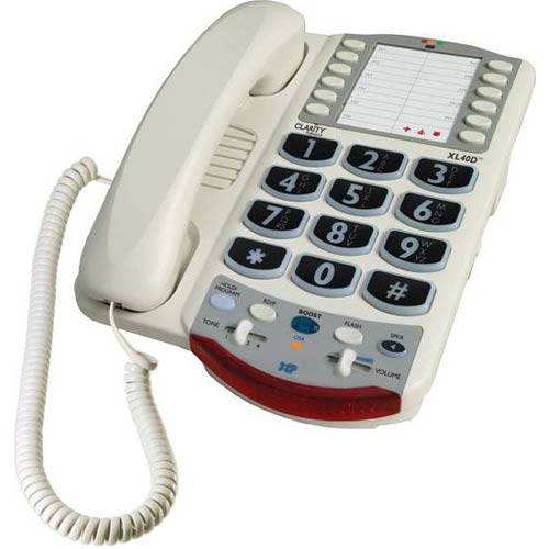 XL40D | Digital Extra Loud, Big Button, Voice Amplifying Phone w/ Speakerphone | Clarity | 54000.001, 54000-001, Special Needs Phone, Clarity Phone