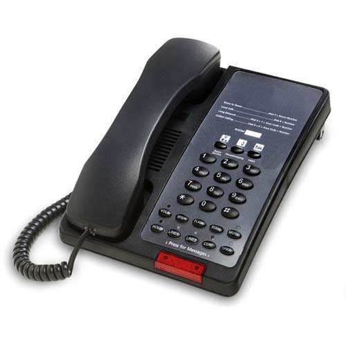 38B2S 3B | Black Two Line Hotel Telephone w/ 3 Guest Service Buttons and Speakerphone | Bittel | 38B2S 3B, Guest Room Phone, Hospitality Phone, Hotel Phone