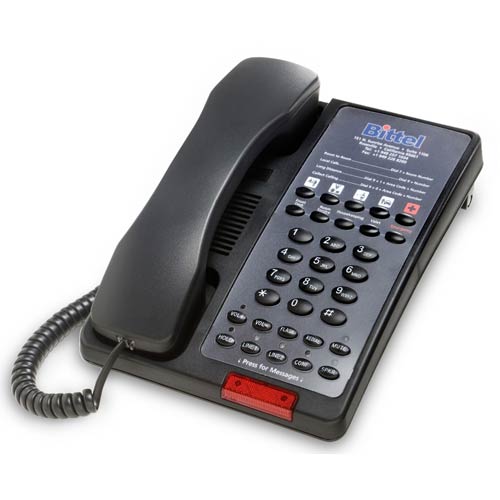 38B2S 10B | Black Two Line Hotel Telephone w/ 10 Guest Service Buttons and Speakerphone | Bittel | 38B2S 10B, Guest Room Phone, 38B2S 10B, Hospitality Phone, Hotel Phone