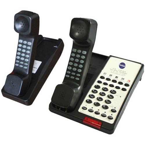 38DCTS 10B | Black Single Line 1.9 GHz Dect Cordless Phone w/ 10 Guest Service Buttons and Speakerphone | Bittel | 38DCTS-10B, 38DCTS 10B, 38DECT 10S, Hospitality Phone, Guest Room Phone, Hotel Phone