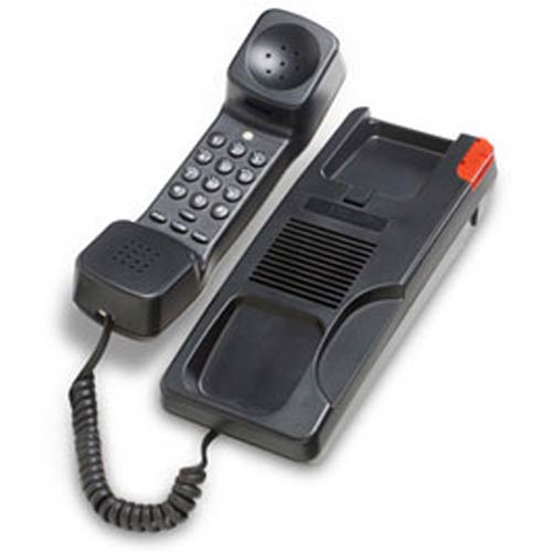 T18 1B | Black Single Line Trimline Hospitality Phone | Bittel | T18 1B, Trimline 1 - 18 series, Hospitality Phone, Guest Room Phone, Hotel Phone, Trimline Series