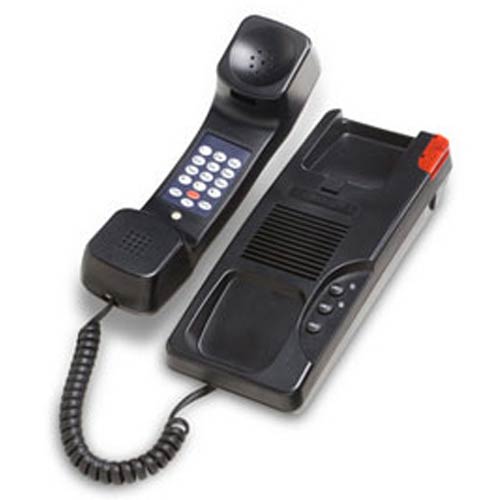 T18 2B | Black 2-Line Trimline  Hospitality Phone | Bittel | T18 2B, Trimline 2 - 18 series, Hospitality Phone, Guest Room Phone, Hotel Phone, Trimline Series