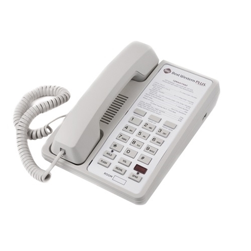 12S 3C | Cream Single Line Hospitality Phone w/ 3 Guest Service Buttons and Speakerphone | Bittel | 12S 3C, 12 Series Economy Phones, Hospitality Phone, Guest Room Phone, Hotel Phone, 12 Series