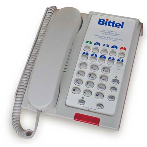 48B2S 10C | Cream 2-Line Hospitality Phone w/ 10 Guest Service Buttons Speakerphone | Bittel | 48B2S 10C, 48 Series Telephones, Hospitality Phone, Guest Room Phone, Hotel Phone, 48 Series