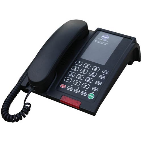 48B+S2 B | Black 2-Line Hospitality Phone w/ Speakerphone | Bittel | 48B+S2 B, 48 Series Telephones, Hospitality Phone, Guest Room Phone, Hotel Phone, 48 Series