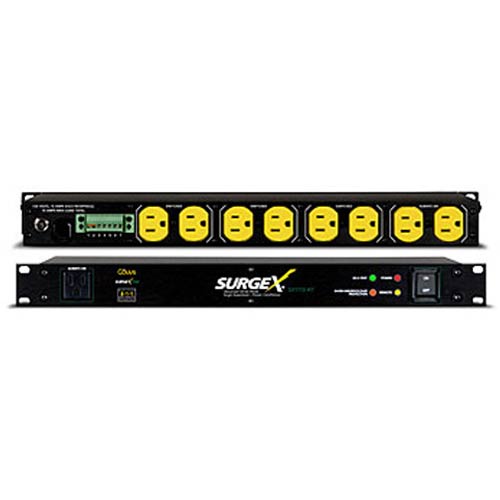 SX1115 RT | 1RU 9 Outlet 15A / 120V Surge Eliminator and Power Conditioner w/ Remote On | SurgeX | SX1115 RT, UPS, Surge Protector, Universal Power Supply, Uninterruptible Power Supply