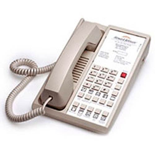 Diamond Plus 10 A | Single-line Hospitality Phone with 10 Guest Service Buttons - Ash | Teledex | DIA65239, Diamond Series, Hospitality Phone, Guest Room Phone, Lobby Phone, 00G1260