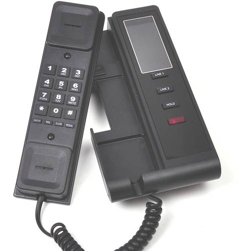 UNOT-1-B | Single-Line Trimline Slim Hospitality Phone - Black | Bittel | Uno, Uno Slim, Trimline