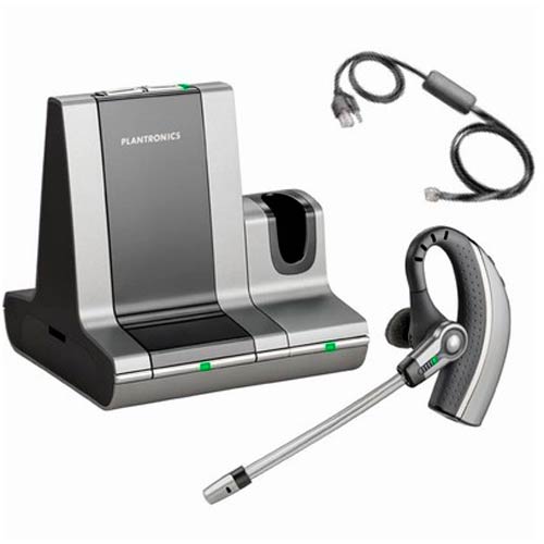 WO201 EHS Bundle | Savi Office MOC Wireless Headset w/ Electronic Hookswitch Cable | Plantronics | savi office