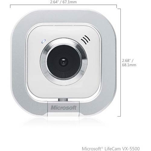 LifeCam VX-5500 | Webcam with Interchangeable Faceplates | Microsoft | E4C-00001, life cam, web cam