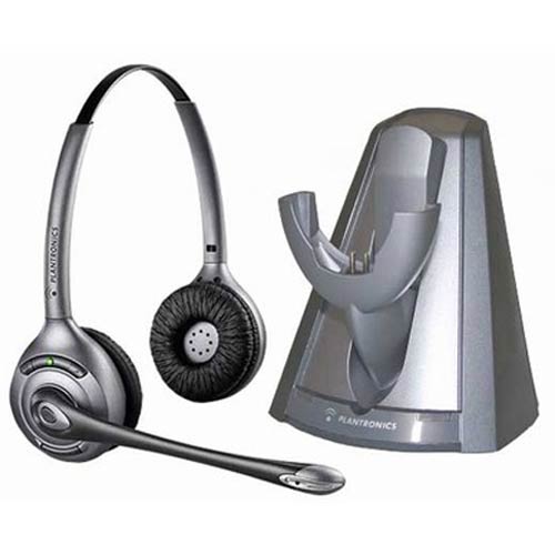 75049-01 | SupraPlus Wireless Stand Alone Charger and CS361N Binaural NC Headset | Plantronics