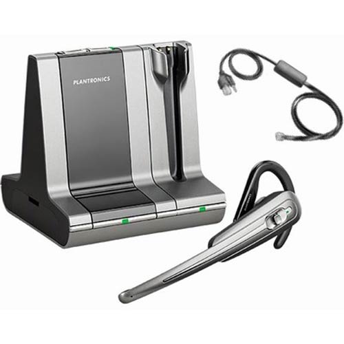 WO100 EHS BUNDLE | - Savi Office Convertible Wireless Headset w/ Electronic Hookswitch Cable | Plantronics | WO100, W0100, EHS, Electronic Hookswitch Cable