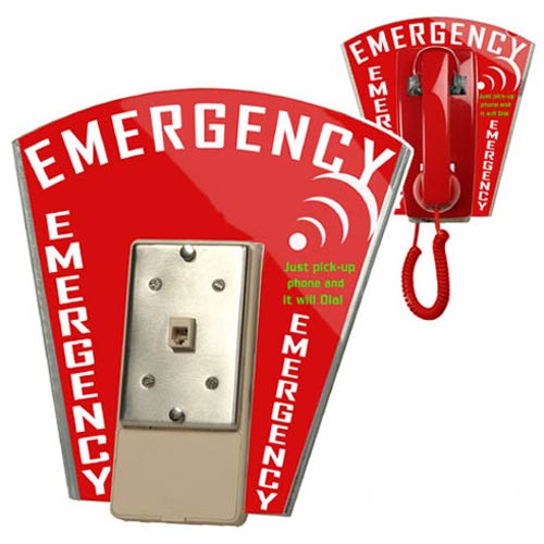 9010-ER2 | V-Shape Emergency PhoneWindow for Dial-Less Phones | Asimitel | 9010-ER2, Asimitel, PhoneWindow, Emergency PhoneWindow