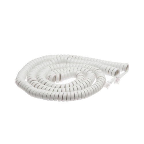 HSC9200-25W | HSC9200-25W Handset Cord, White | Generic | White Handset Cord for Any Desk Phone | Desk Phone Wire, Phone Cord, Cord, Wire
