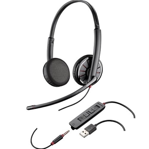 Plantronics Blackwire C325.1-M Stereo Headset USB & 3.5mm