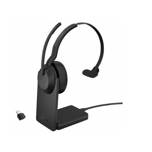 Jabra Evolve2 55 Link380a UC Mono Headset with Stand, USB-C, Black