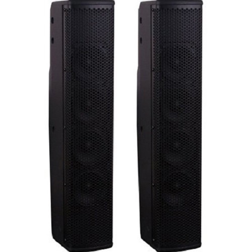 MuxLab Dante Two Column Speakers PoE, 60W - Black