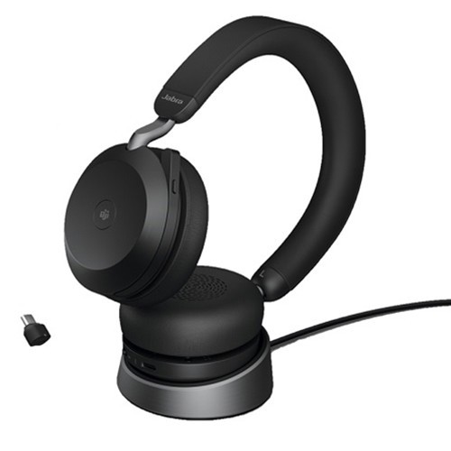 Jabra Evolve2 75 - USB-A UC with Charging Stand - Black