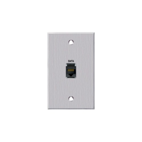 PanelCrafters PC-G1660-E-P-C | CAT5e feedthrough single gang wall plate., White