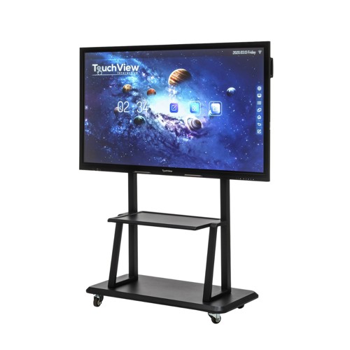 TouchView Interactive Mobile Fixed Height Cart, Black