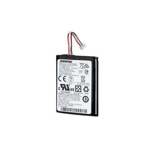 Shure MXW Bodypack, Boundary, and Desktop Base Battery, Black