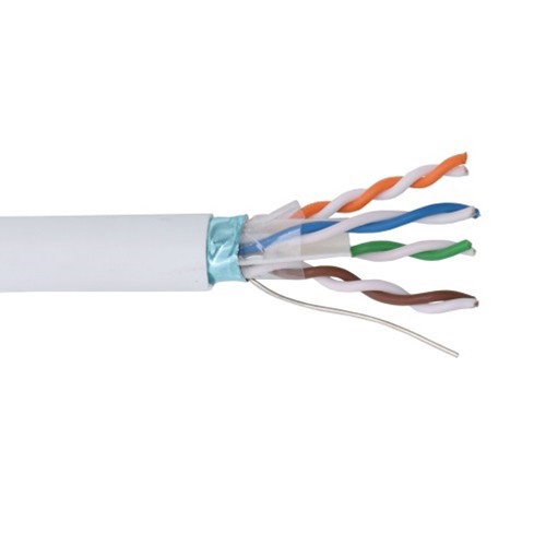 Liberty 1000' White Category 6A F/UTP EN Series 23 AWG 4 Pair Shielded Cable Reel