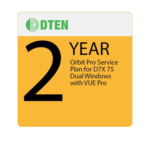 DTEN D7X 75 Duals Windows Orbit Pro 2 Year Plan